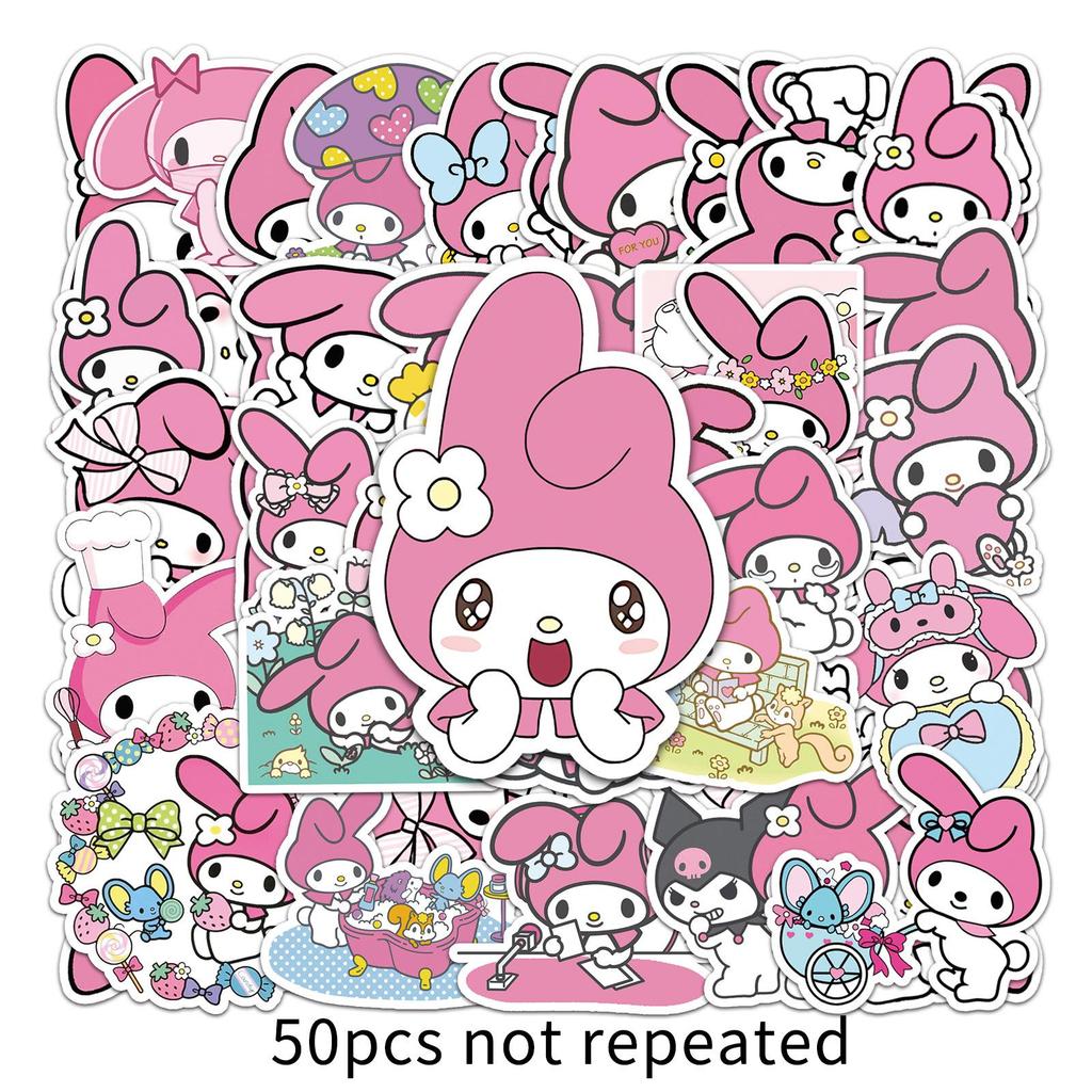 50 граффити-стикеров Sanrio My Melody для блокнотов, самокатов и телефонов