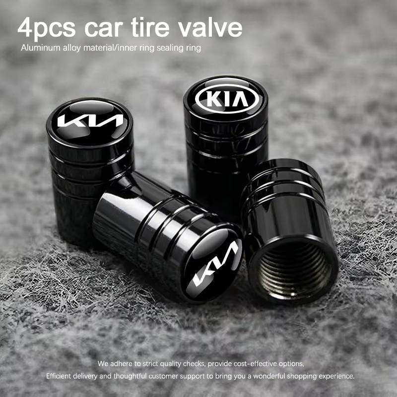 4pcs Car Tire Valve Caps Anti Rust Dustproof Covers For KIA Sportage Seltos Sorento K3 K4 Soul Carnival EV6 EV9 Carnival K5 EV5 ZR9