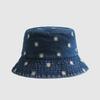 Unisex Hats Daisy Embroidery Simple Fashionable Trendy Versatile Korean Cowboy Bucket Hats Couple Sunshade Sun Protection Hats