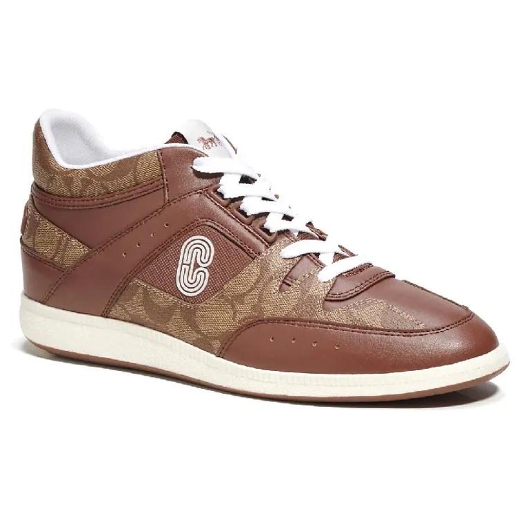 COACH Low top Stylish Skateboarding Shoes Men's Brown (Unisex) Skate Shoes CI083 SAD