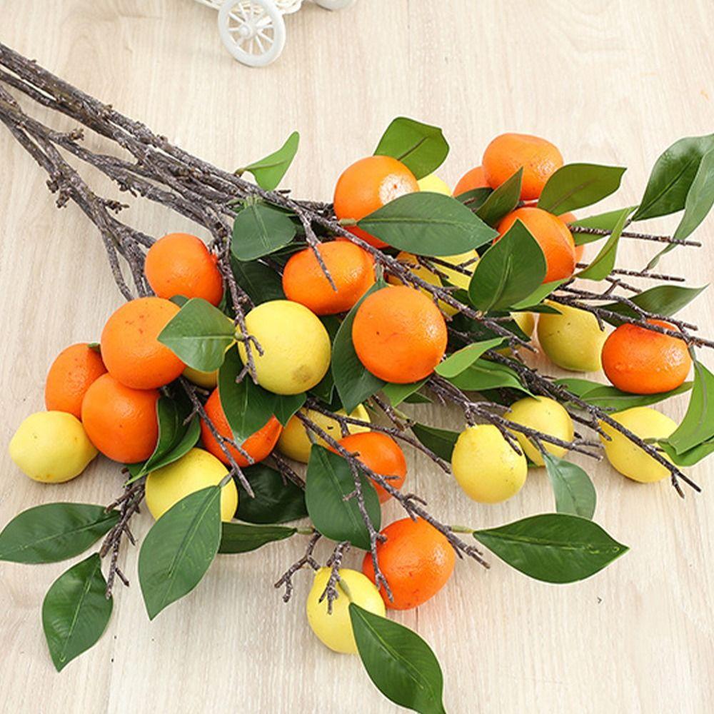 Realistic Artificial Orange Fruit Real Touch Simulation Fruit Tree  Holiday Decor