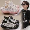 Girls sports sandals summer new children and girls bag head knob buckle baby versatile mesh twist shoes