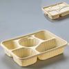 Biodegradable 5-Compartment Corn Starch Food Container