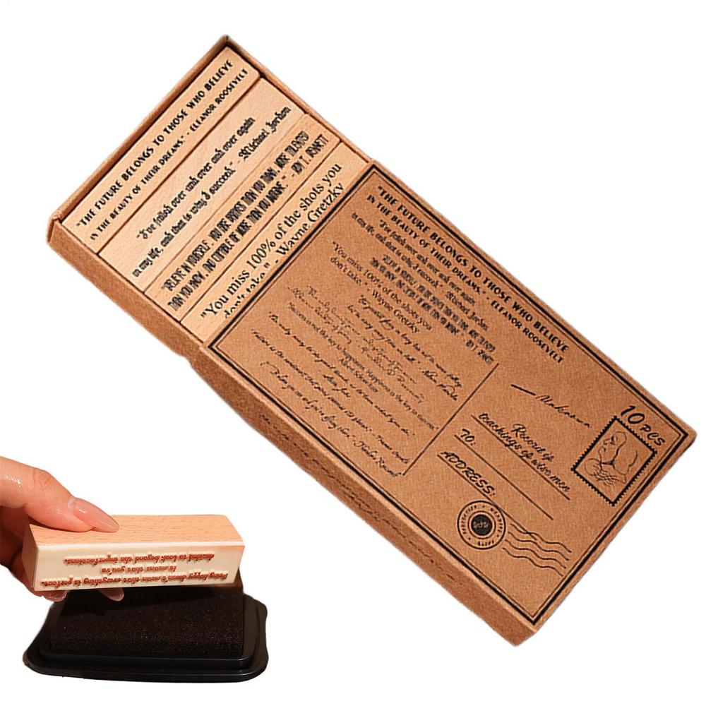 Деревянные крафтовые резиновые штампы Деревянные резиновые ретро штампы для скрапбукинга Универсальные изысканные художественные крафтовые принадлежности для детей и взрослых