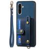 For Samsung Galaxy A56 5G Retro PU Leather Back Cover with Card Holder and Wristband Kickstand