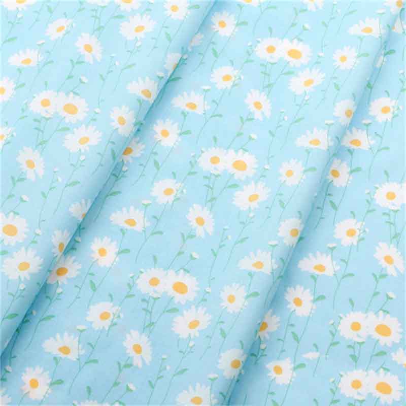 Fresh Printed Light and Thin Skin Friendly Handmade DIY Rich Colors Pure Cotton Floral Print Poplin Fabric Fabric Breathable
