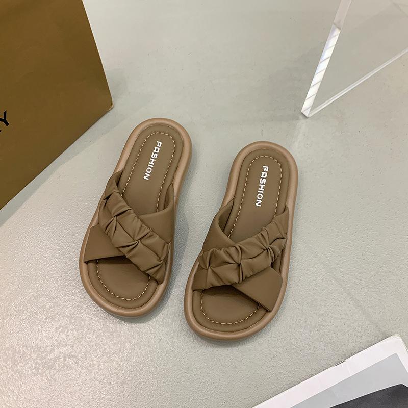 Stepping On Shit Soft-soled Slippers Women's Summer Outer Wear New Year's New Non-slip, Wear-resistant and Versatile Casual Wheat Ear Cool Slippers