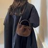 Simple Women's Suede PU Leather Shoulder Bags New Fashion Luxury Designer Bags for Women Solid Color Ladies Bucket Crossbody Bags CLE