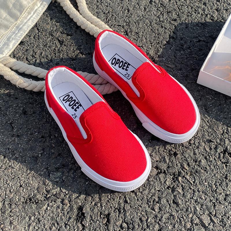 1020 Fashionable and breathable children's canvas shoes, soft soled board shoes for boys and girls, solid children's shoes
