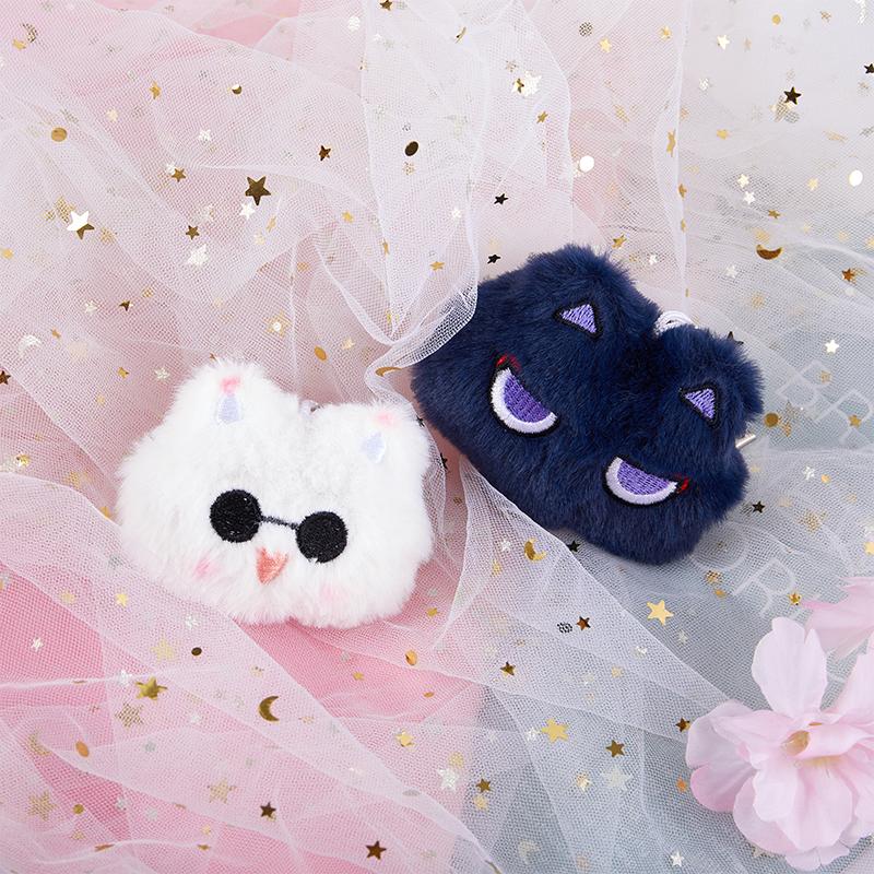 Kawaii Q-версия, аниме, пискливый кот, брелок с шариком, мультяшная плюшевая кукла, подвеска, брелок, милые игрушки, периферийные устройства в стиле аниме, подарки для фанатов