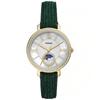 Jacqueline Series: Sun and Moon Theme Quartz Watch Stainless Steel Case/Artificial Gemstone Crystal Surface ES5244
