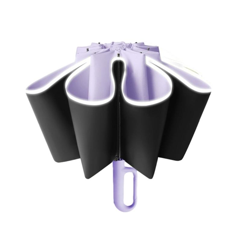 Мини-зонт с положительным/обратным ходом, крепкий для путешествий в дождливую погоду X3UC