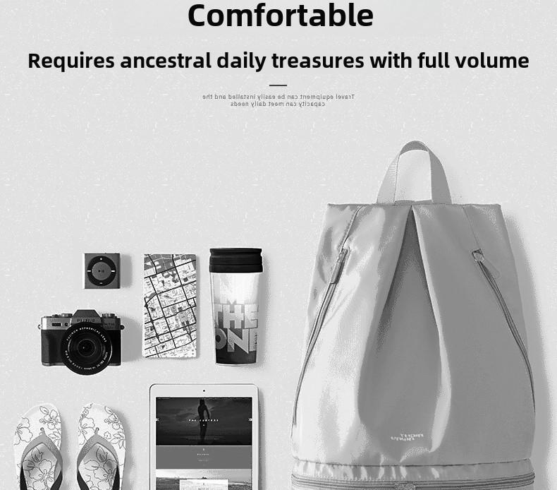 Waterproof Fitness Bag with Wet/Dry Separation, Unisex Swimming & Beach Backpack, Portable Sports Equipment Small Bag.