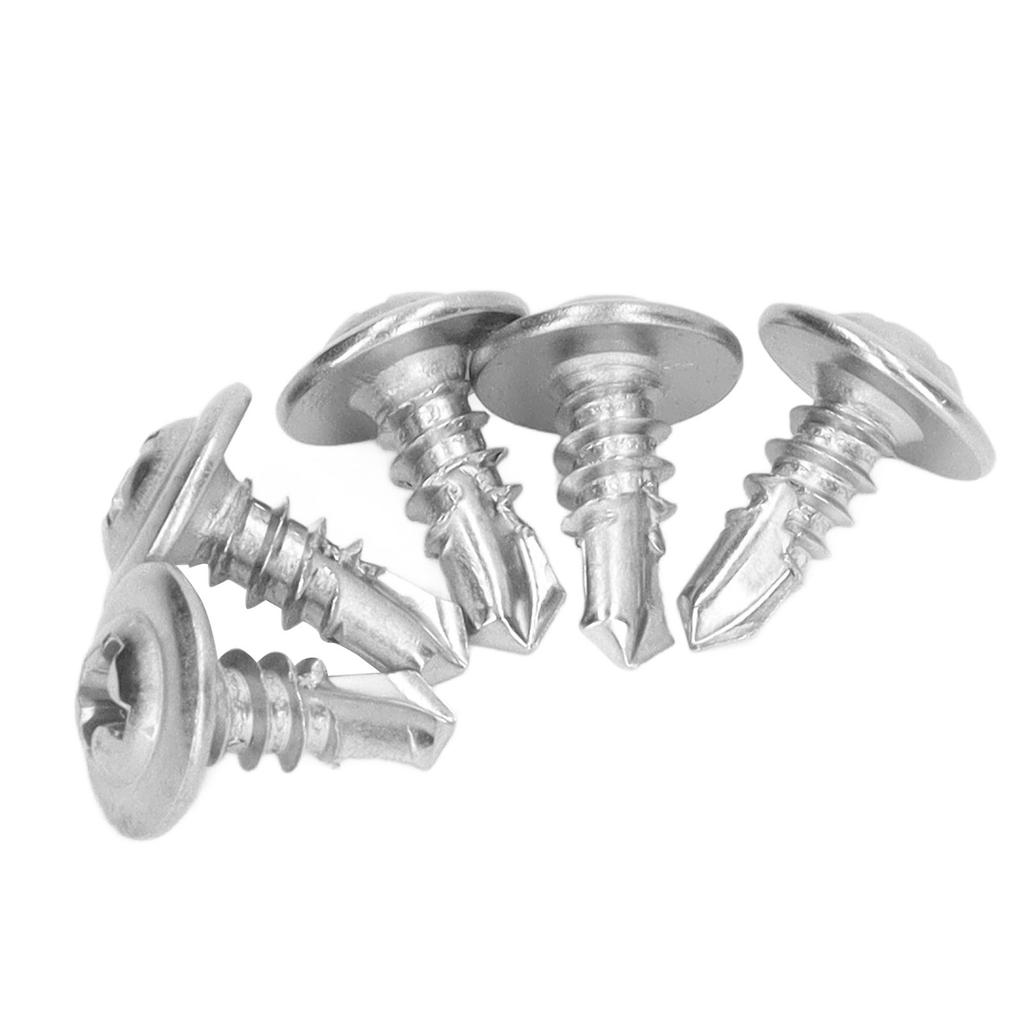 Саморезы из нержавеющей стали 410 с быстрой резьбой и круглой шайбовой головкой для машиностроительной промышленности