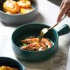 6-дюймовая фарфоровая форма для выпечки, десертная чаша, формочка для выпечки, обеденная тарелка, блюда для пасты, миска для запеченного риса с ручкой, подходит для использования в микроволновой печи