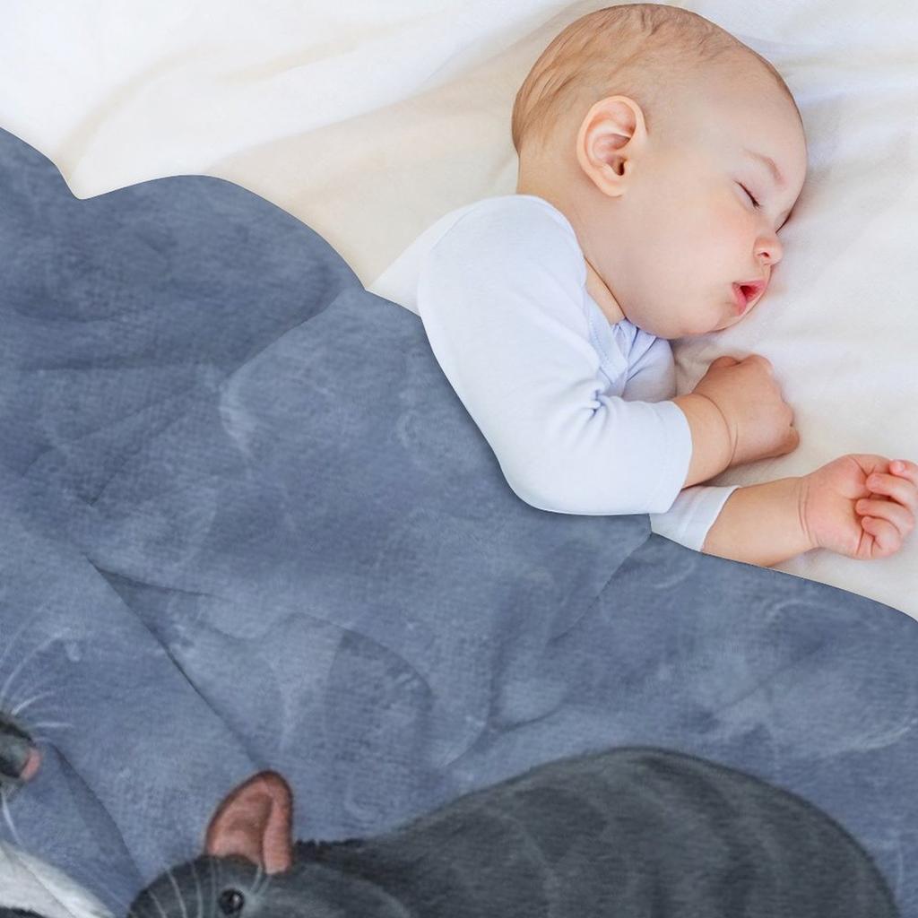 Крыса Куча Плед Дизайнеры манга Декоративные Кровати Пляжные Одеяла