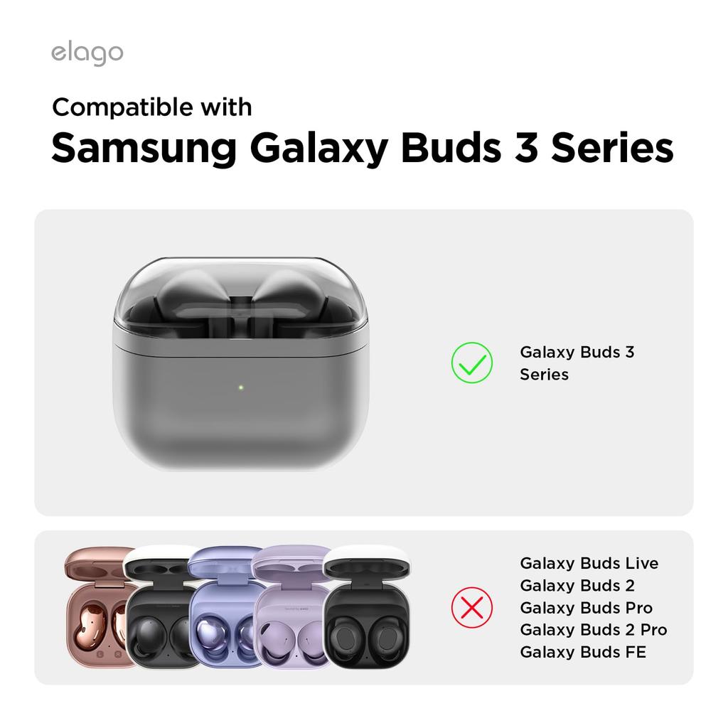 Galaxy Buds3 Pro Buds 3 Case Shockproof Soft Silicone Cover Cassette Tape Design 3 Galaxy Buds 3Pro Galaxy Buds 3 CASETTE TAPE HANG CASE Classic White
