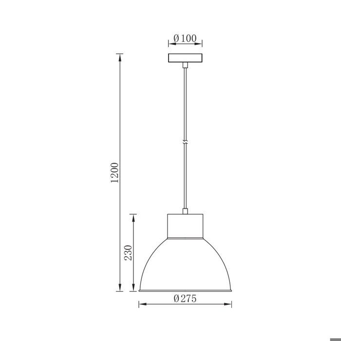 Suspension décorative - BRAYTRON - BV05-00042 - Métal noir - 1xE27 - 23W IP20