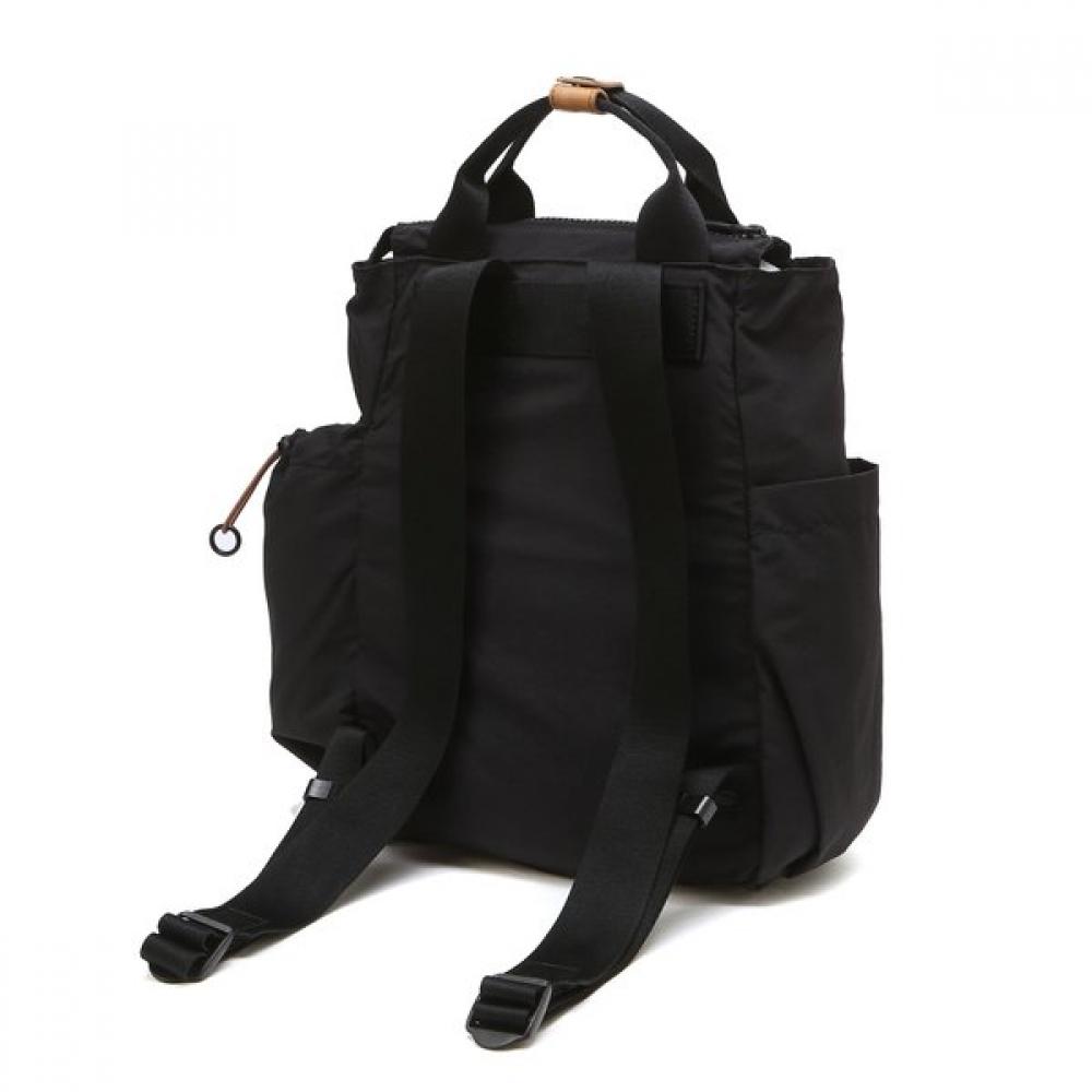 Daks Black Solid Nylon Backpack Dbba4fg16bk