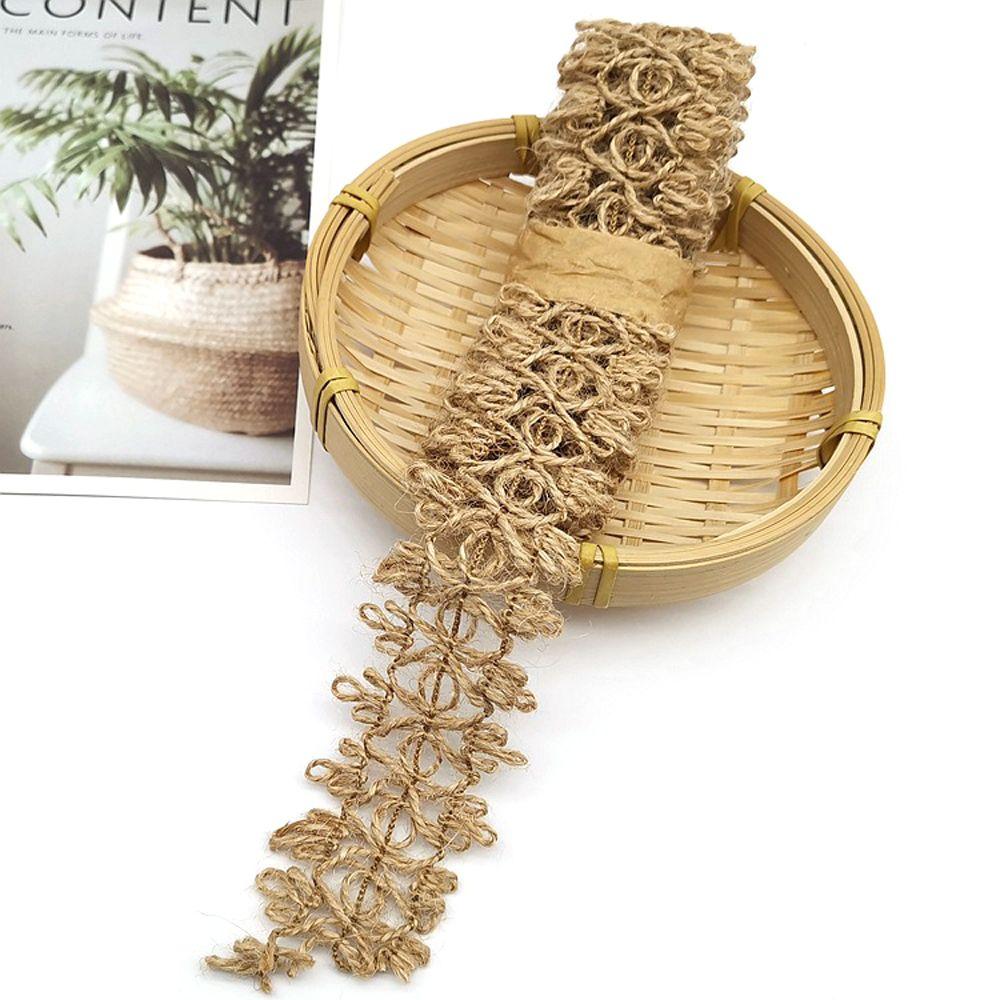 Woven DIY Scrapbook Home Ornament Lace Wedding Party Supplies Burlap Roll Jute Ribbon Hemp Rope