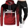 Women Hoodie Usa Movie Tv The Fast and The Furious Autumn Winter Fashion Tracksuits Women Hoodie and Sweatpants Jogging Suits