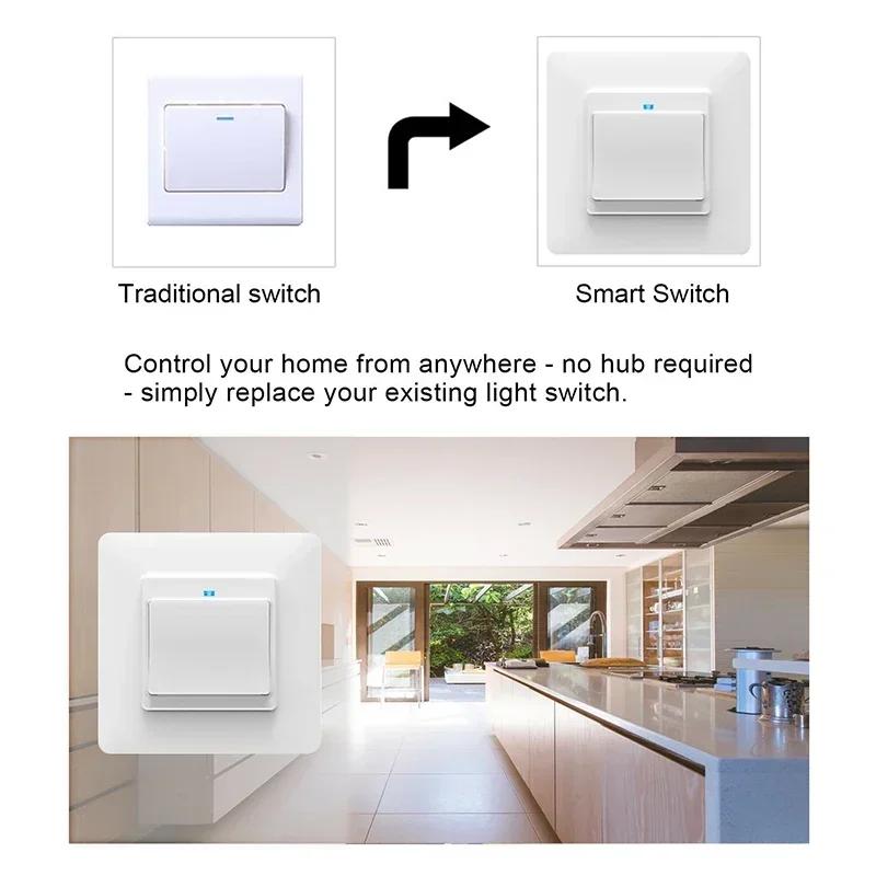 Customized Tuya WiFi Smart Wall Light Switch Outlet, APP Wireless Control Push Button Switch EU UK Wall Socket Alexa Google Home