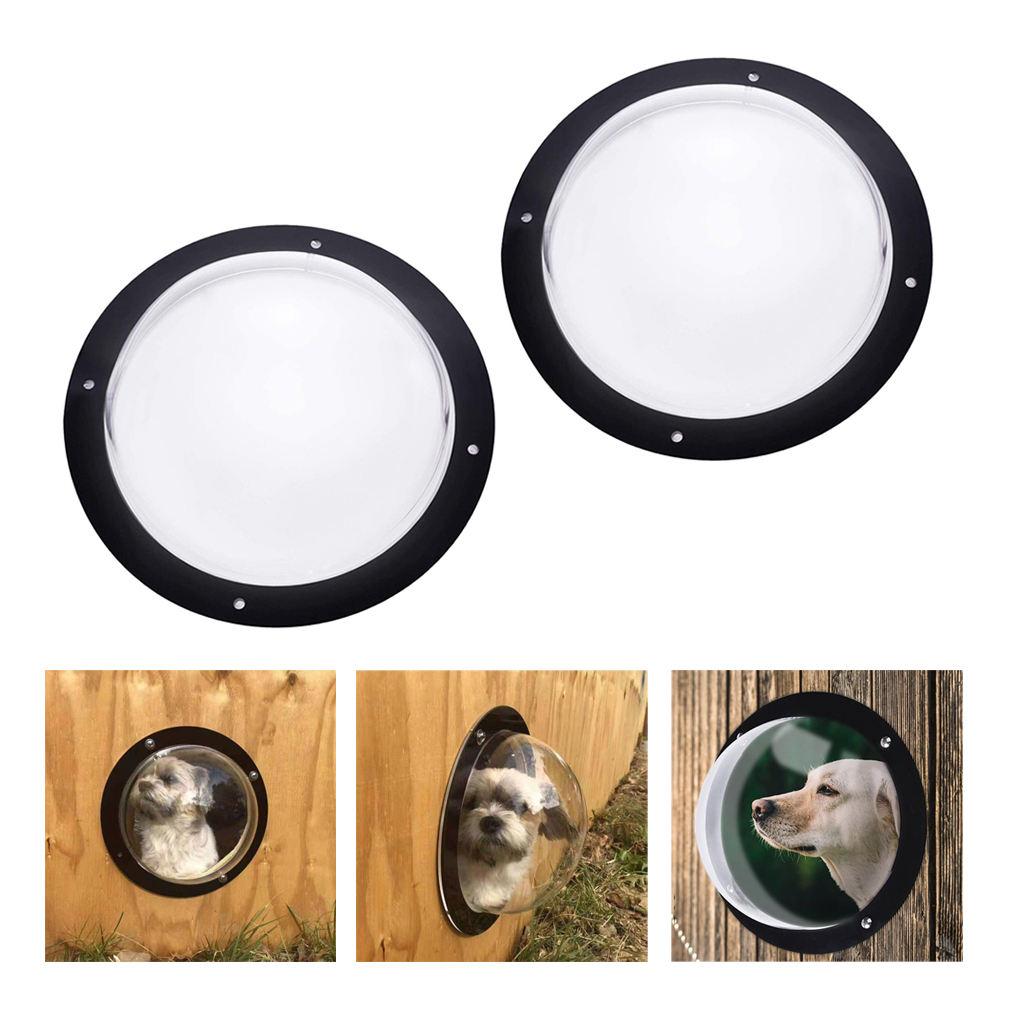 2x Pet Peek Fence Bubble Window для собак кошек Акриловый купол Прозрачный