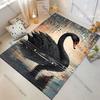 Graceful black swan elegance carpet Yoga living room room decor children's crawling mat doormat area rug games mat