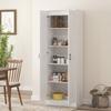 Storage Cabinet 175 cm with Storage Space, Kitchen Cabinet with Soft-Close Doors and Adjustable Shelves, White
