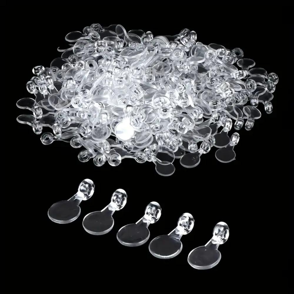 200pcs Plastic Flat Pad Pendants Transparent Acrylic Transparent Cabochon Pendants Home