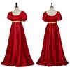19th Cosplay Century Costume Ball Gown Polyester Waist Dress Vintage Womens