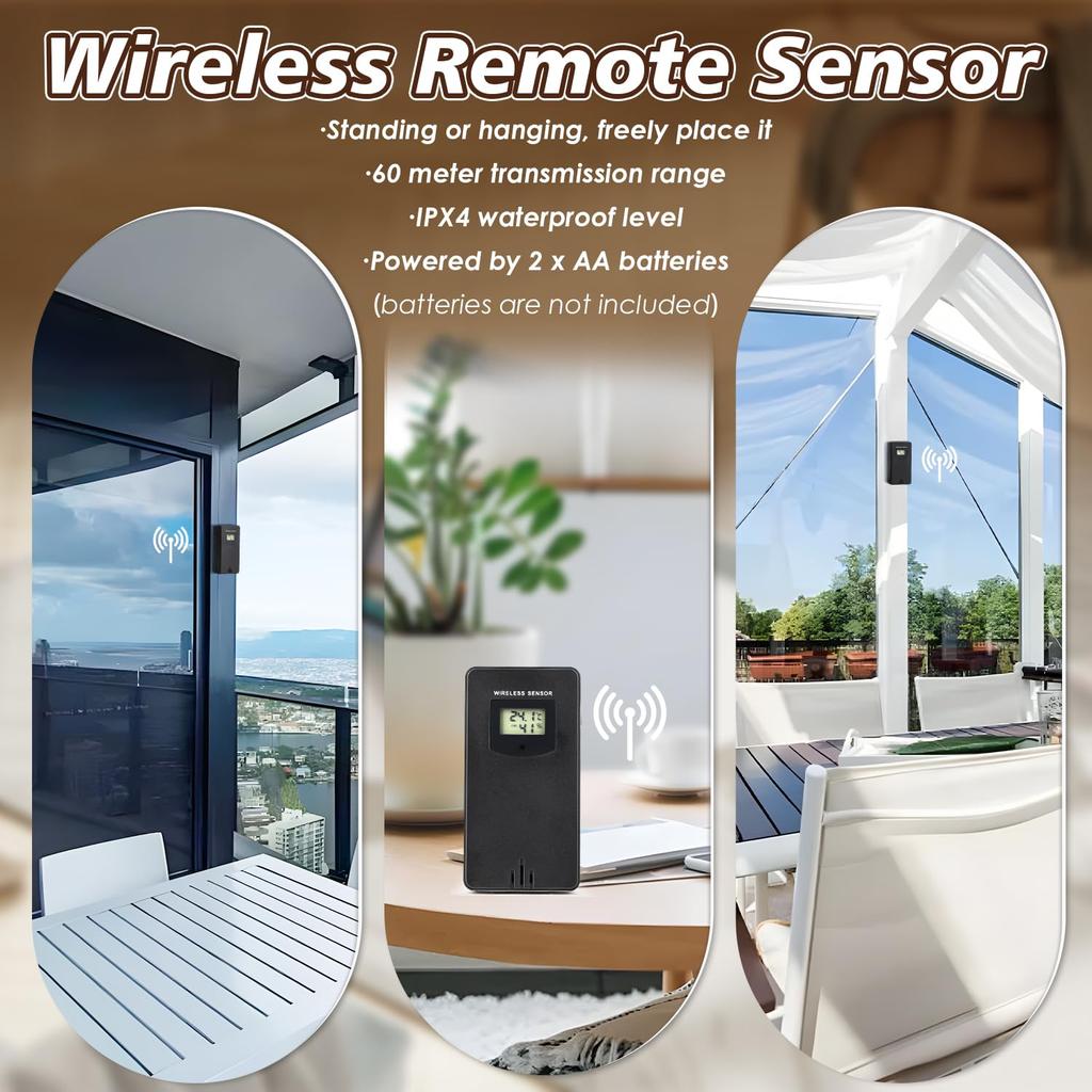 Цифровая мини-метеостанция с измерением температуры в помещении/на улице, барометром и будильником