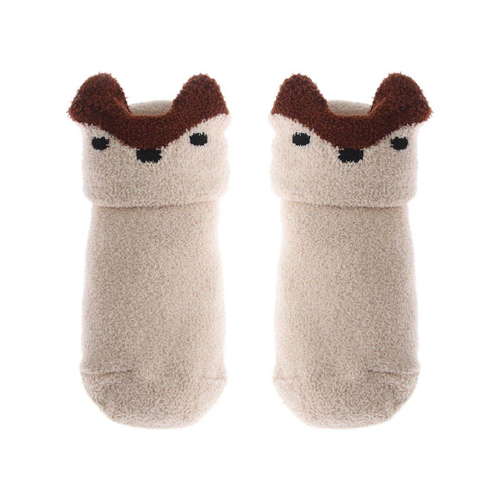Animals Plush Soft Thickening Floor Sox Coral velvet socks Newborn Toddler Socks Anti-slip Slippers