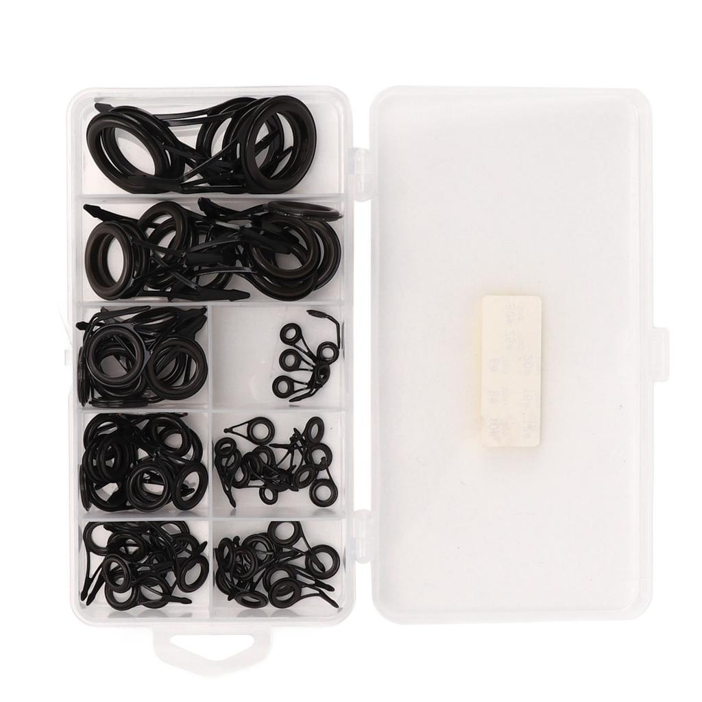75 PCS Lure Fishing Rod Guide Ring Set Single Leg Stainless Steel Ceramic Guide Rings Fishing Gear