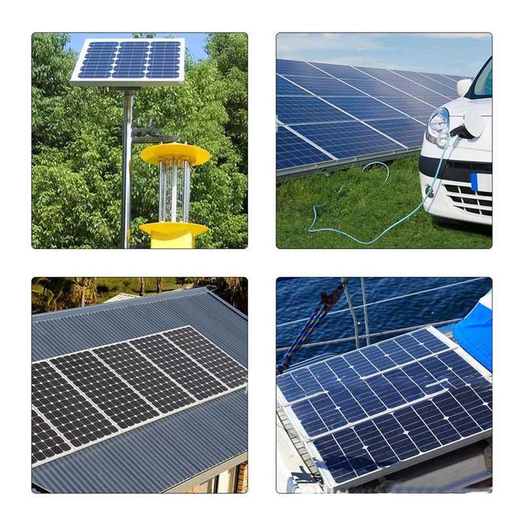 100w Solar Panel Portable Flexible Monocrystalline Silicon Solar Charger Kit for Car Boat Marine Camping