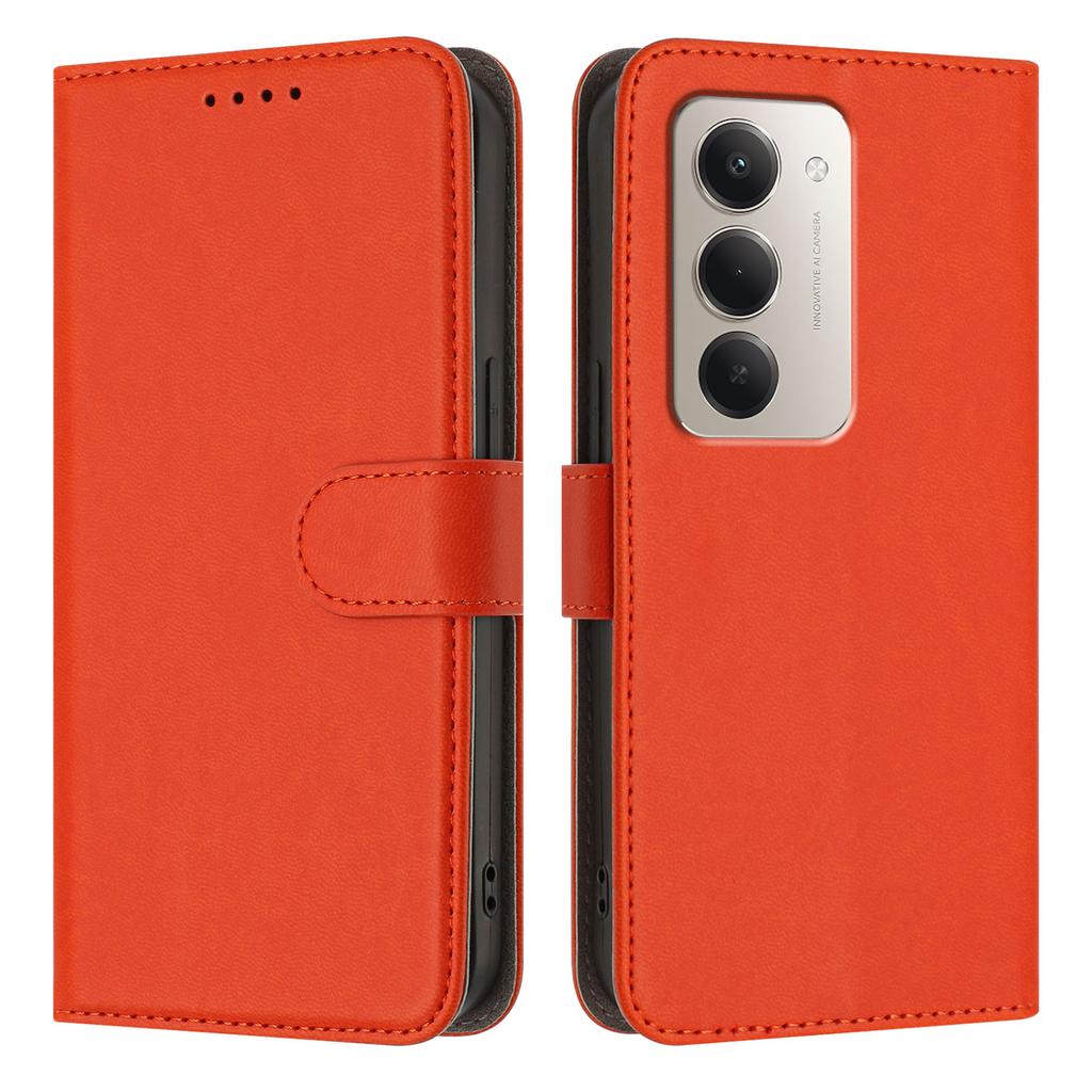 For Xiaomi Redmi 15 4G (EU) (171mm)/Xiaomi Redmi 15 5G (EU) (171mm) Leather Case Solid Color Phone Cover with Wallet