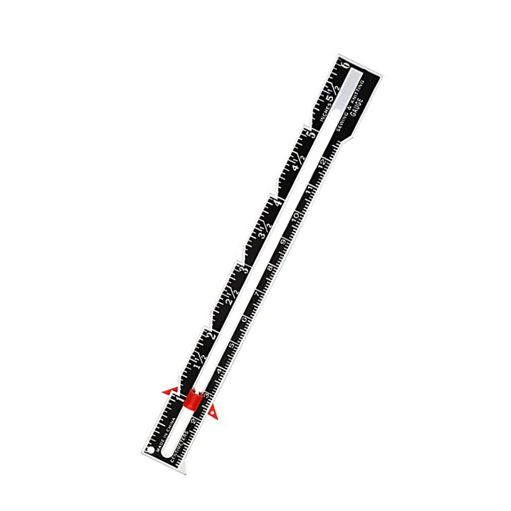 Sewing Gauge Metal Fabric Quilting Ruler Hem Measuring Gauge Sewing Measuring Tool for Fabric Knitting Sewing Hemming