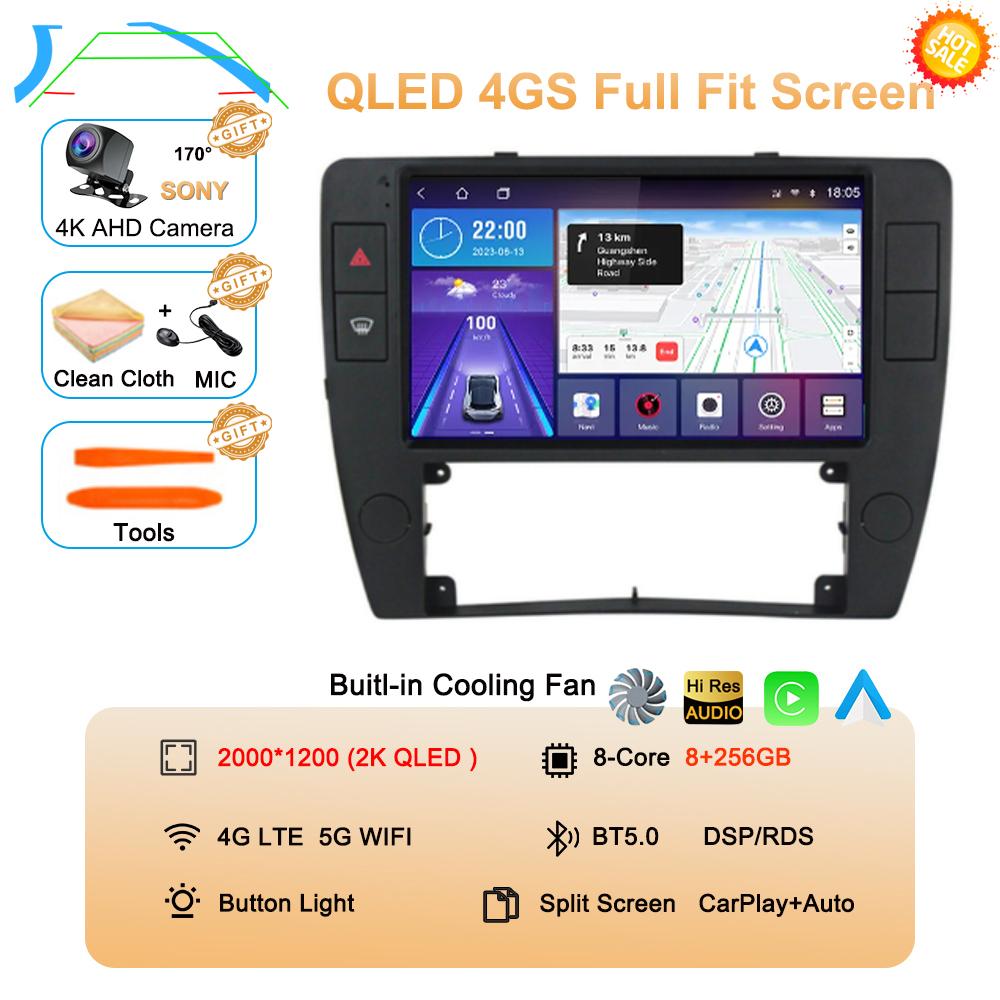 Android 14 Автомагнитола Carplay для Passat B5 2000 2001 2002 2003-2005 Авто 4G Мультимедиа GPS 2 Din Плеер DSP Навигация