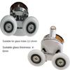 4pcs Double Shower Screen Door Roller Top and Bottom 23mm Wheels Replacement