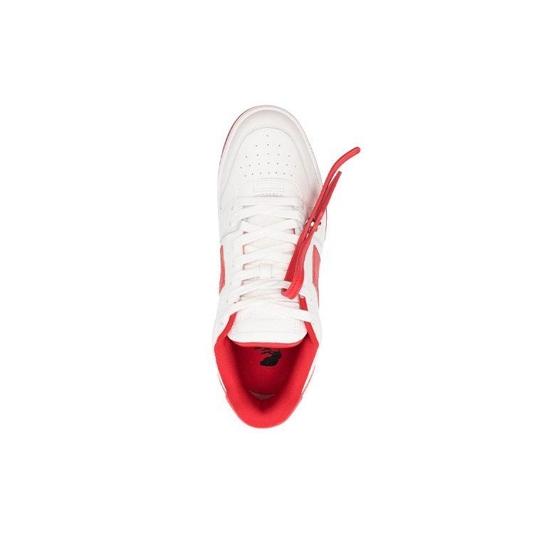Кроссовки OFF WHITE Out Of Office Низкие 'Белый Красный' OMIA189F22LEA0010125