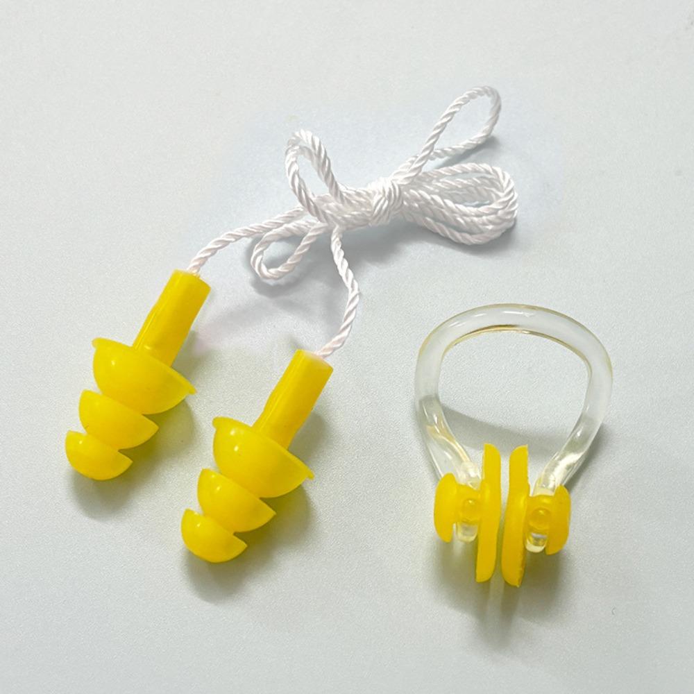 Soft Silicone Ear Plugs With Box Waterproof Swim Dive Supplies Accessories Nose Clip Sleep