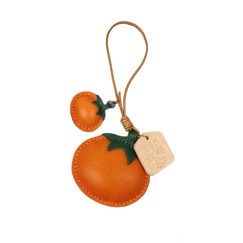 Мягкий кожаный подвес для сумки Забавный дизайн Креативный брелок Персиковый брелок Аксессуары