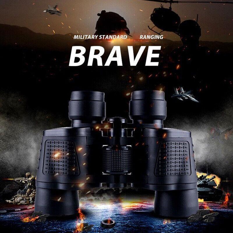 Уличный бинокль 80X80, высокопроизводительный телескоп HD с большой дальностью действия и оптическим стеклянным объективом, ночным видением при слабом освещении для охотничьих поездок