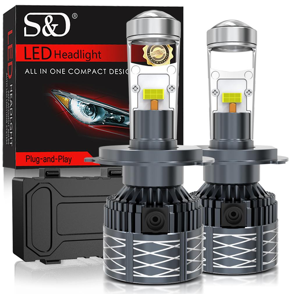 2 шт. H4 H7 светодиодные линзы проектора фар H8 H11 9005 HB3 9006 HB4 автомобильные лампы Canbus с медной трубкой 120 Вт 50000 лм мощные мини-фары LHD 6000 К белые