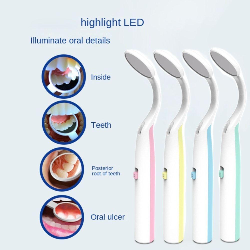 Checking Tooth Mirror Mouth Mirror Dental Mirror With Light Anti Fog Dental Mirror Bright Lighting