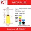 KT KST MPD1.25 Обжимной наконечник-гильза, штыревой, предварительно изолированный, пулевидный
