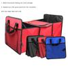 Foldable Car Trunk Wearable Storage Box Waterproof Auto Organizer Solid Storage Bag Blue