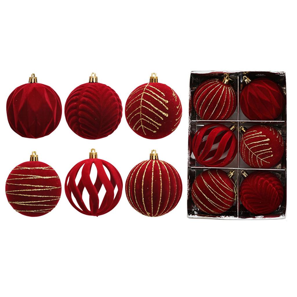 Hanging Decor Perfect for Bridal Shower Party 6PCS Christmas Ball Ornaments