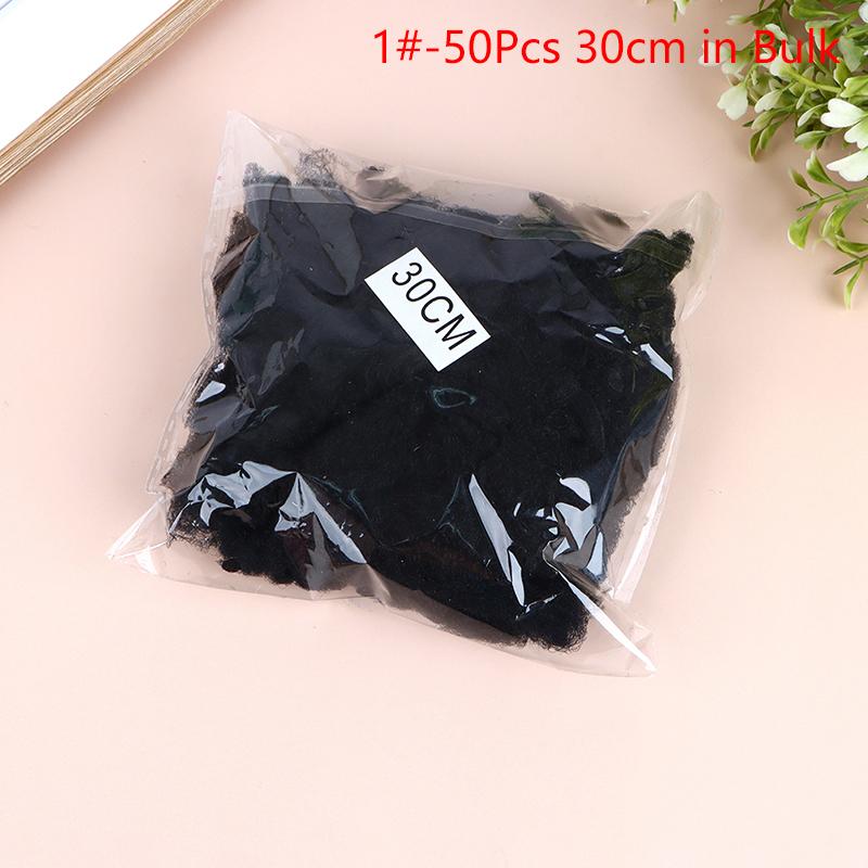 50Pcs Hair Net Black Elastic Bundle Hair Invisible Hairnet Mesh Bun Hair Net