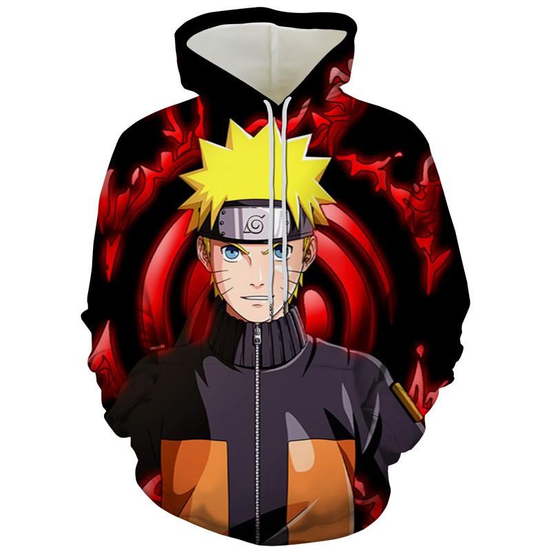 Space Anime Cosplay Hoodie - Naruto Print Casual Sweatshirt Teens Adults